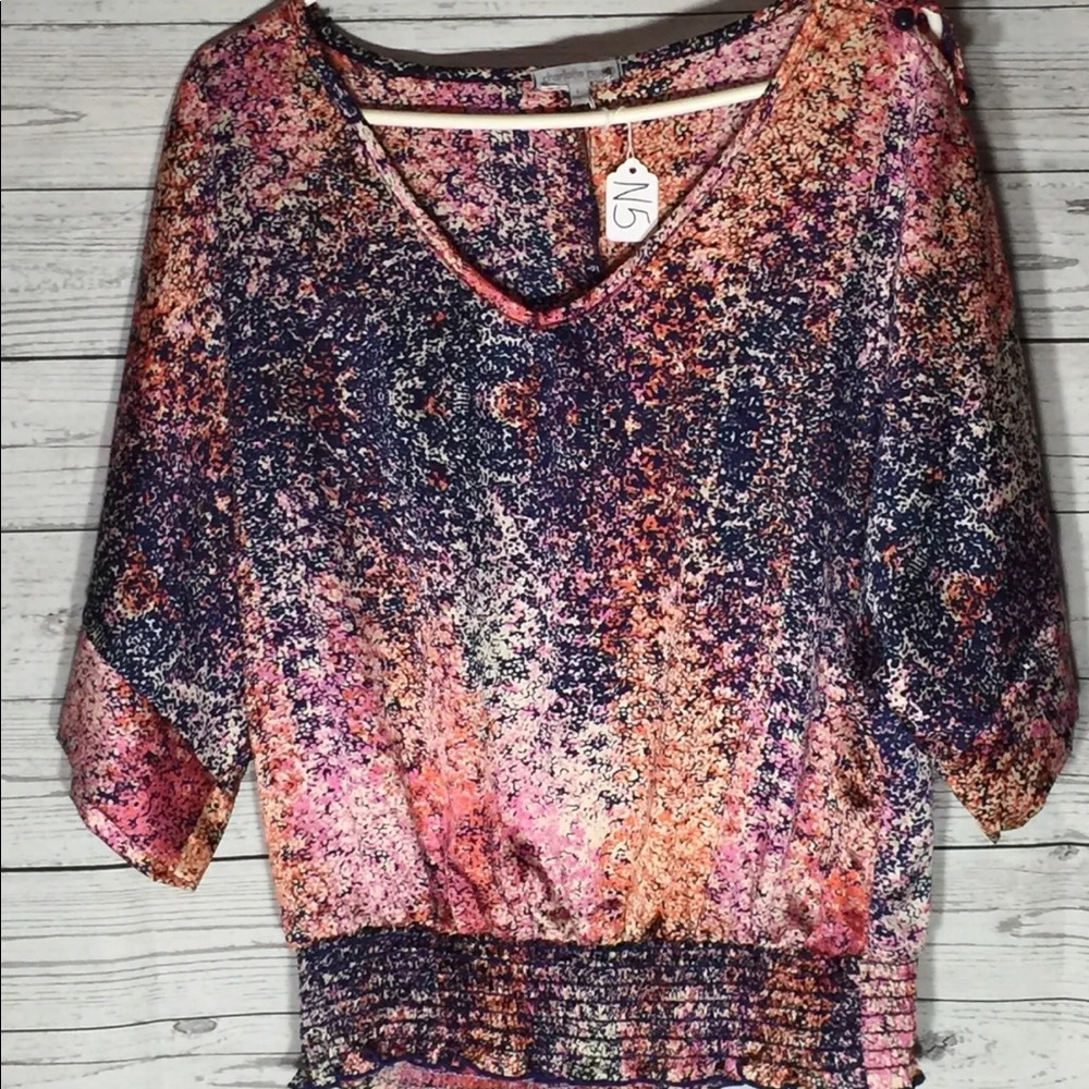 Charlotte Russe Gathered Waist Shirt Size Large